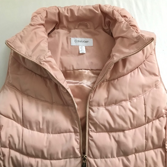 CALVIN KLEIN Puffer Vest Jacket Pink Blush NWOT Women’s Plus Size 2X - Picture 6 of 16